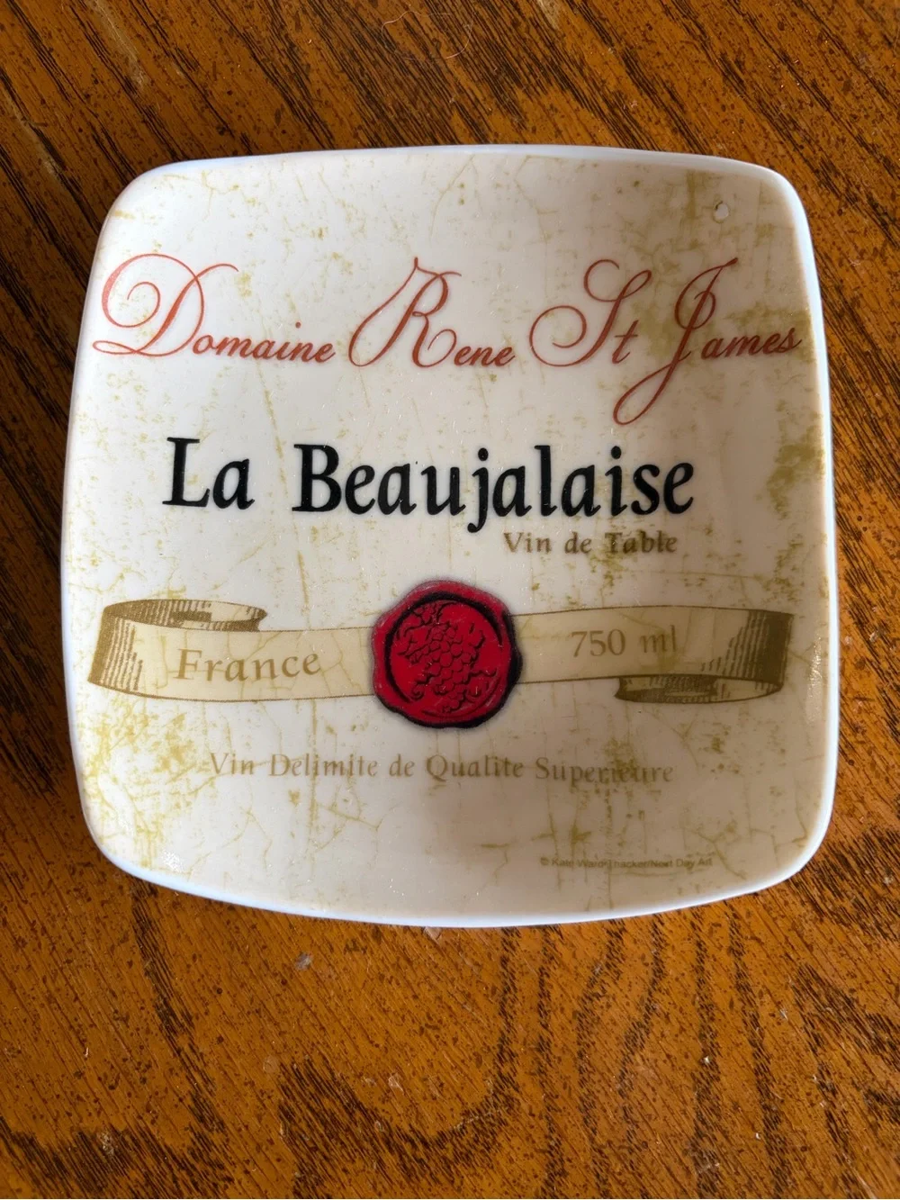 Set of 4 Thirsty Stone Wine Label Coaster Set